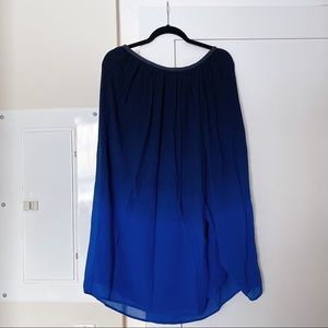 SizeL Aritzia ombré 100% silk skirt